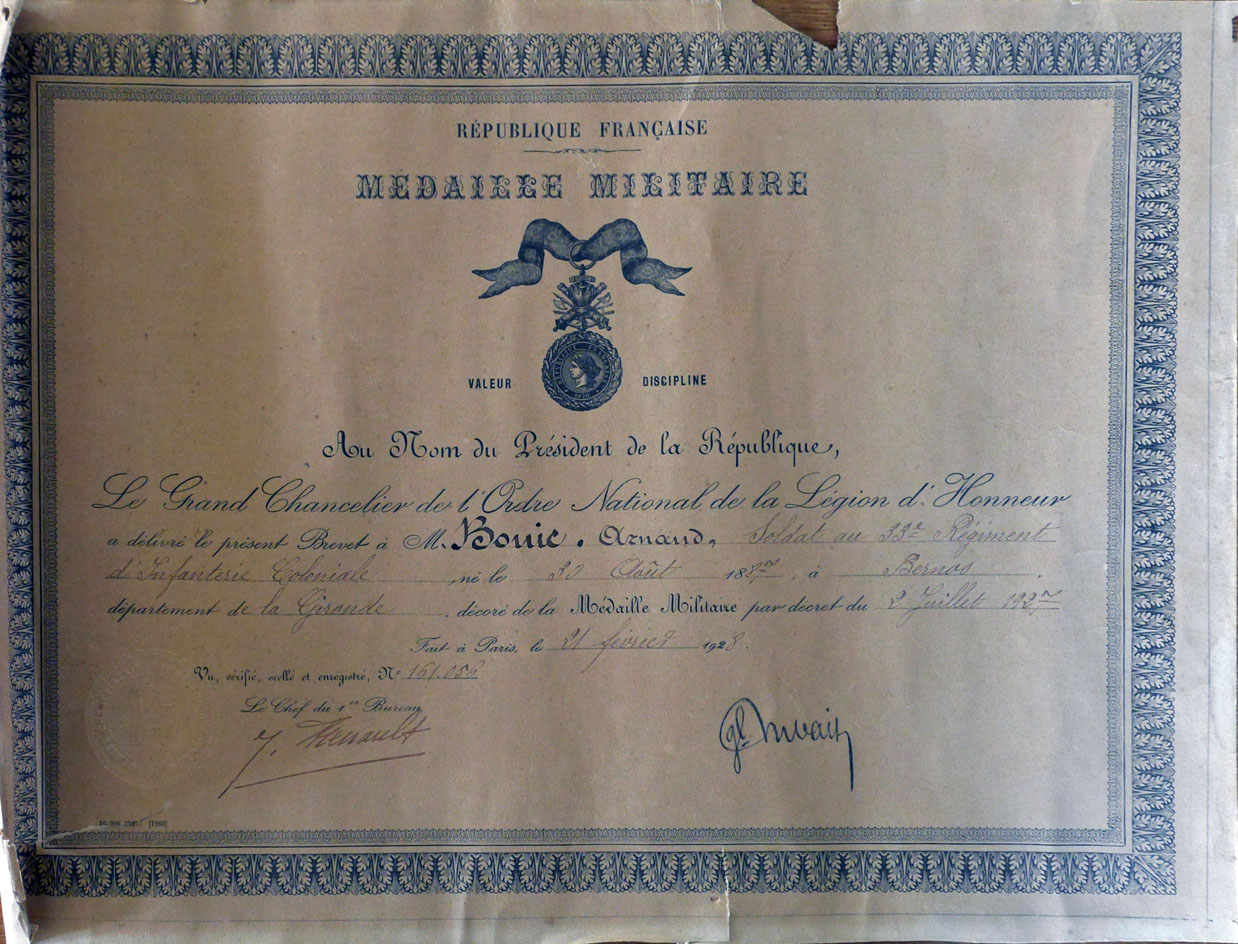 Bouic Arnaud medaille  militaire 