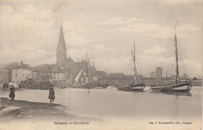 langon les quais gabarres voiles inondation enfants