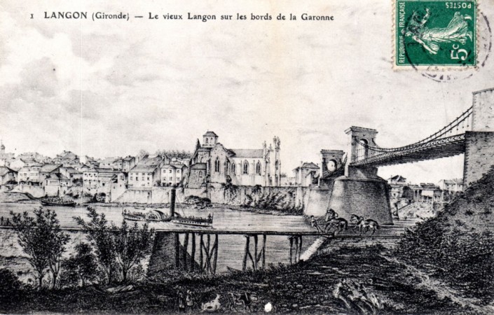 06 Le vieux Langon sur les bords de la Garonne