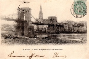 12 Langon Pont suspendu sur la Garonne