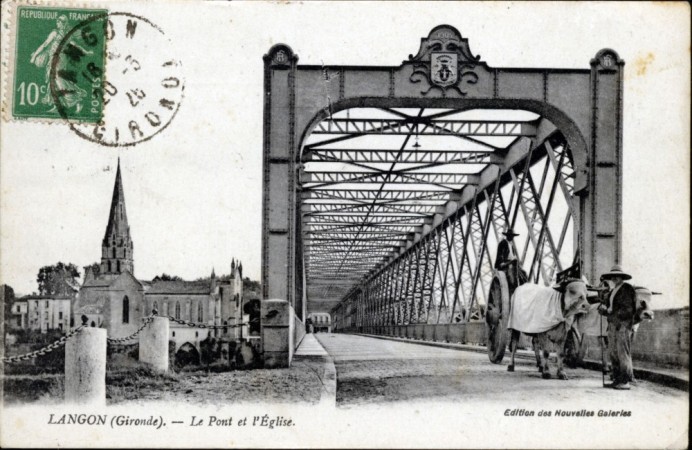 146 langon le pont et l   glise