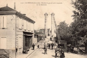 la reole entree du grand pont suspendu