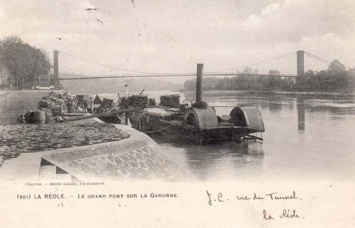 la reole le grand pont sur la garonne