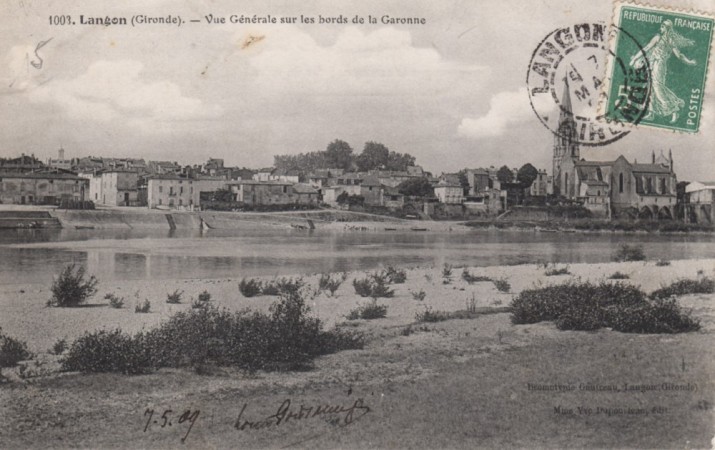 1003 langon vue g  n  rale sur les bords de la garonne