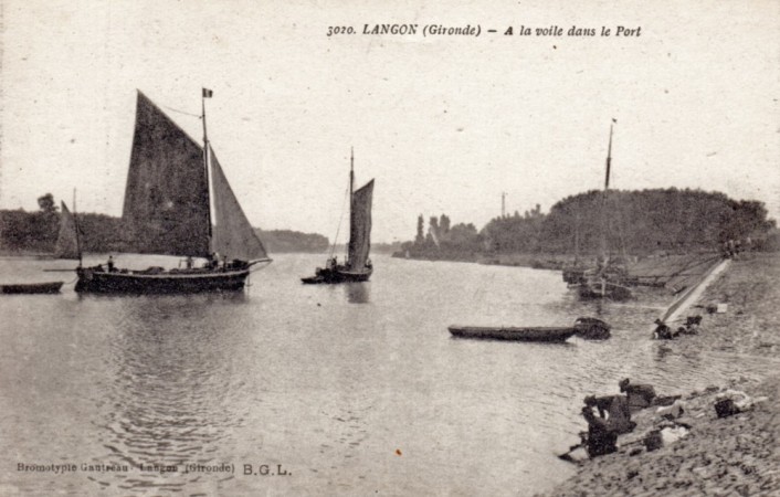 3020 langon gironde  a la voile dans le portt