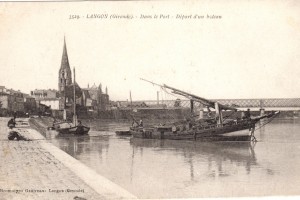 langon  gironde  dans le port d  part d un bateau 3529