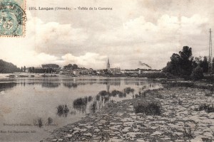langon gironde  vall  e de la garonne vue de st macaire 1004 
