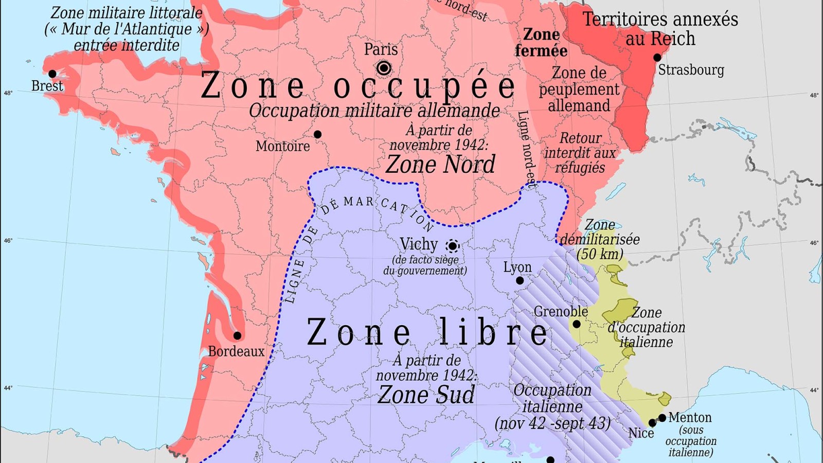 la ligne de démarcation