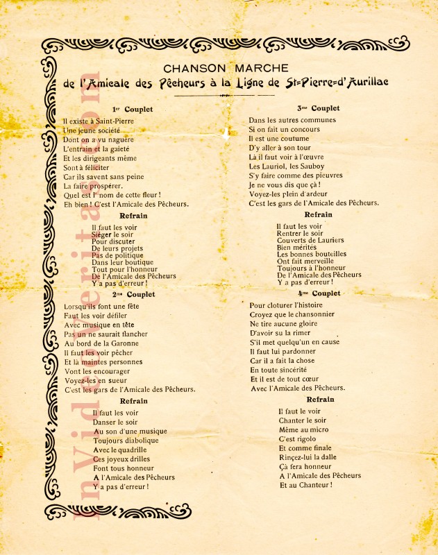 19 chanson de marche amicale des pecheurs